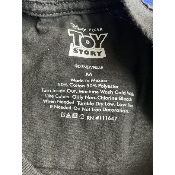 Disney Pixar Toy Story Pizza Planet Graphic T-Shirt Black Mens M Cotton/Polyeste - Picture 2 of 4